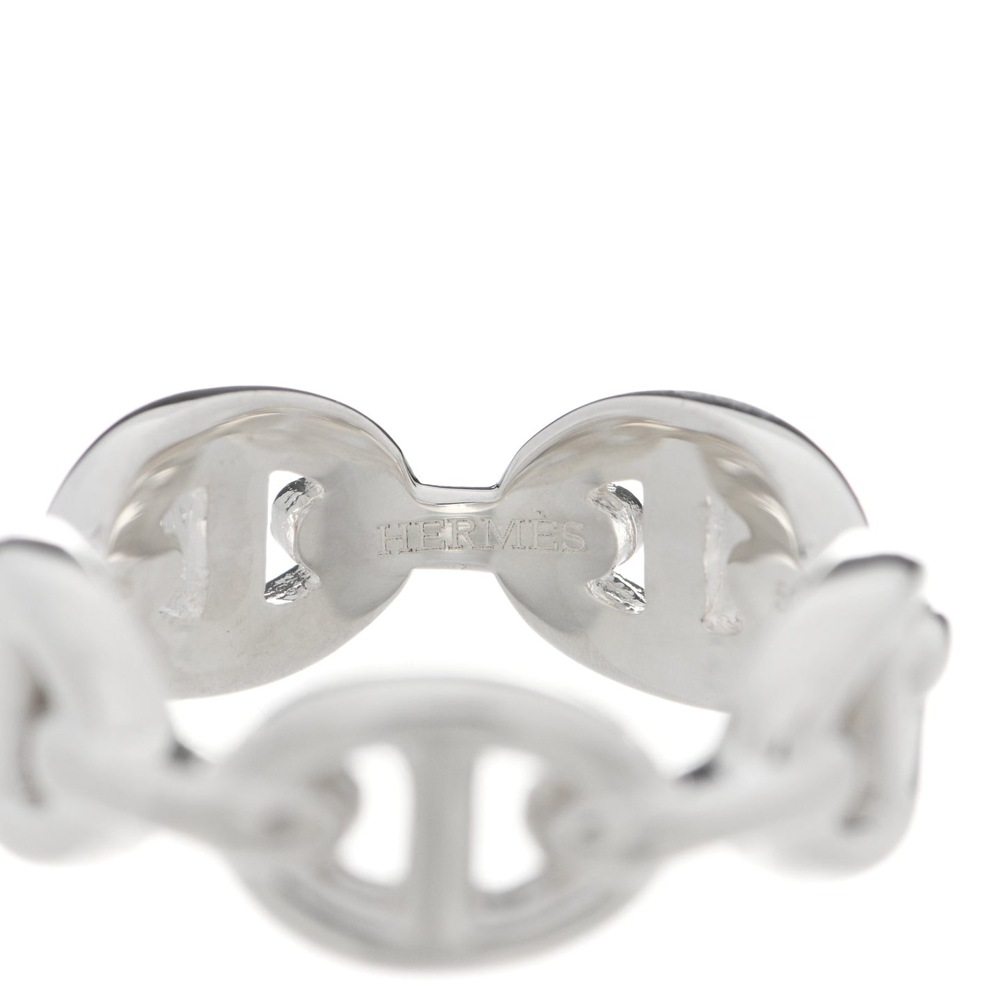 Sterling Silver PM Chaine d'Ancre Enchainee Band Ring 50 5.25