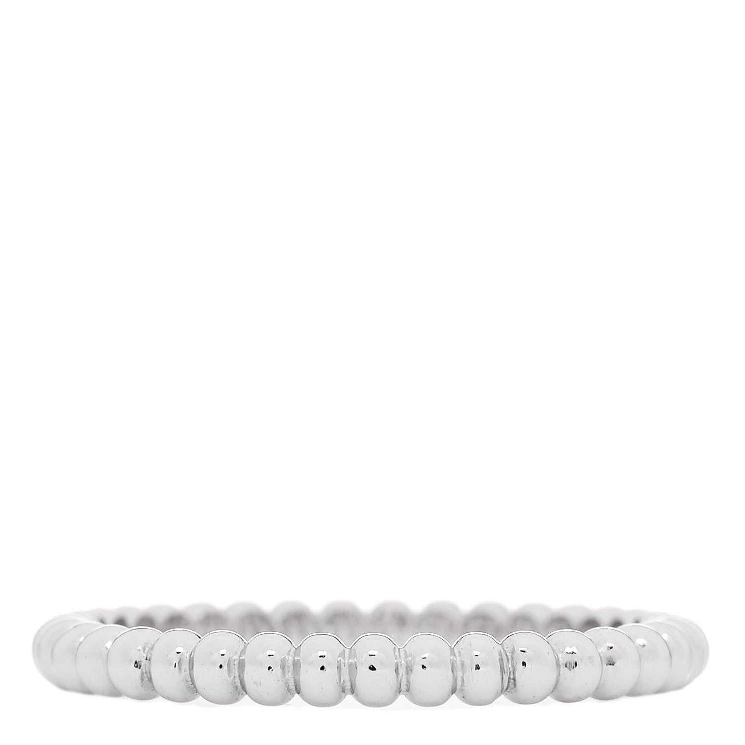 Van Cleef & Arpels 18K White Gold Small Perlee Ring 52 6 3 of 5
