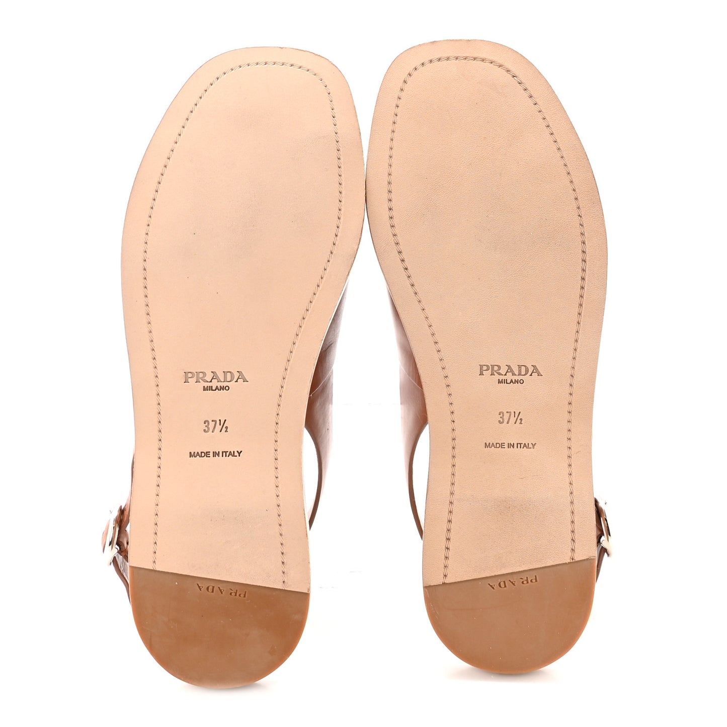 Natural Calfskin Crystal Slingback Sandals 37.5 Brandy