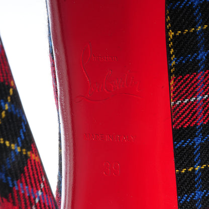 Christian Louboutin Fabric Tartan Print Lady Daf 160 Pumps 39 5 of 5