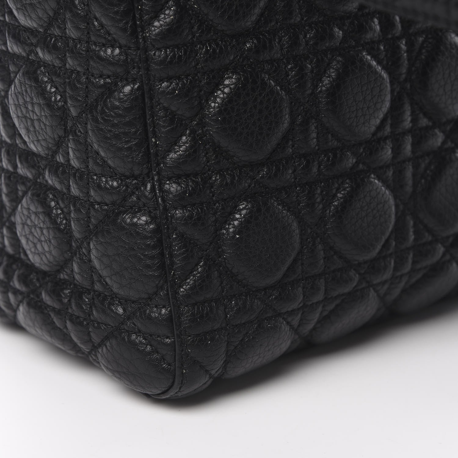 Christian Dior Grained Calfskin Cannage Medium Supple Lady Dior Black 12 of 13