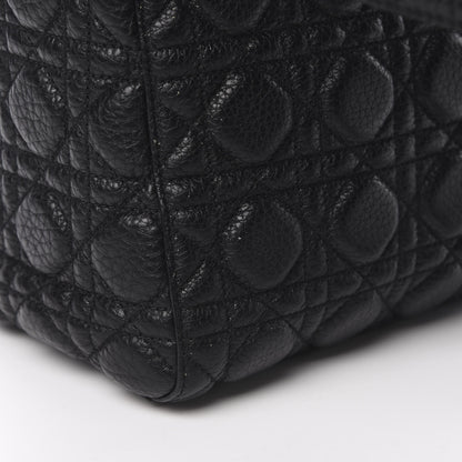 Christian Dior Grained Calfskin Cannage Medium Supple Lady Dior Black 12 of 13