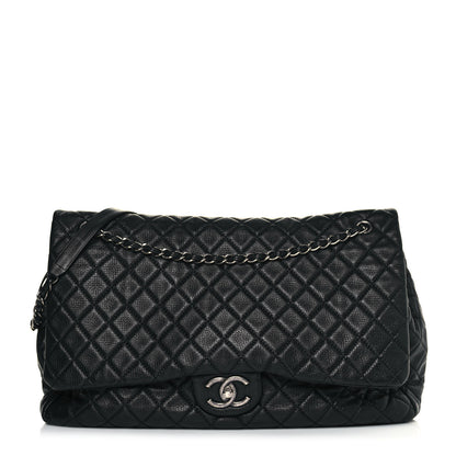 Chanel Calfskin Quilted XXL Travel Flap Bag Black 1 of 17