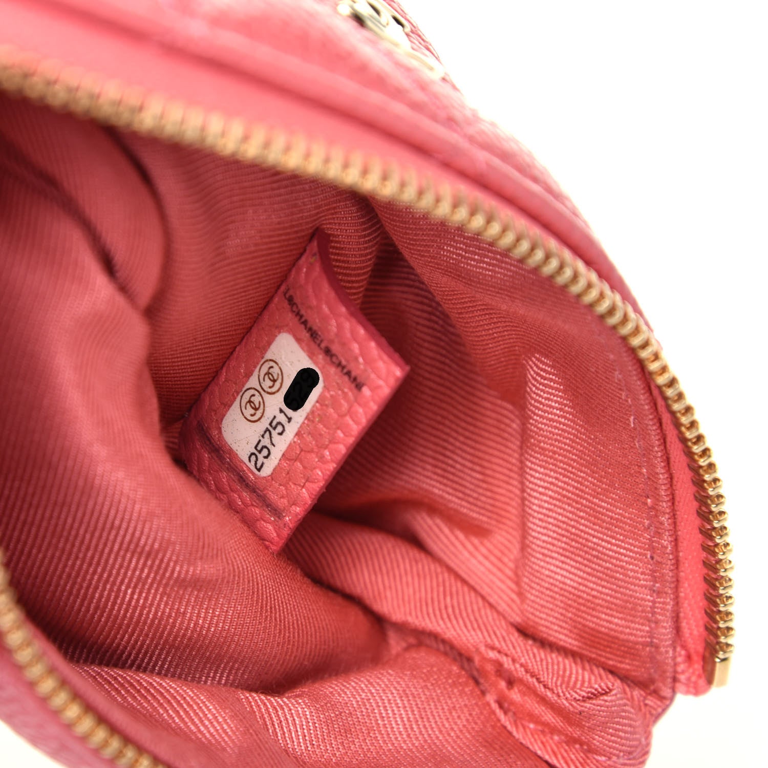 Chanel Iridescent Caviar Quilted Small Cosmetic Case Pink 7 of 7