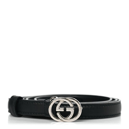 Gucci Moon Calfskin Nickel Interlocking G 20mm 90 36 Black 1 of 6