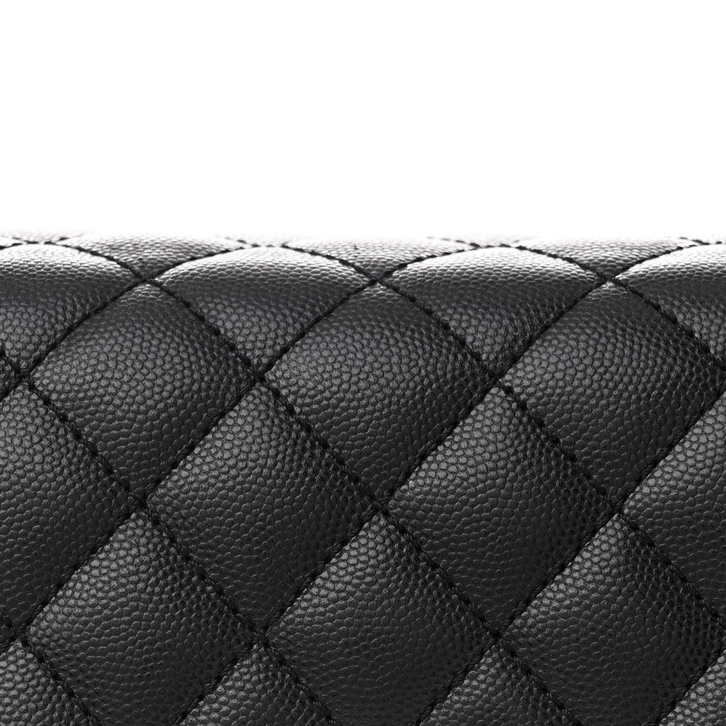 Caviar Quilted Small Coco Handle Flap Black