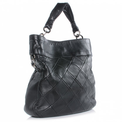 Chanel Calfskin Quilted Chain Hobo Black 3 of 7
