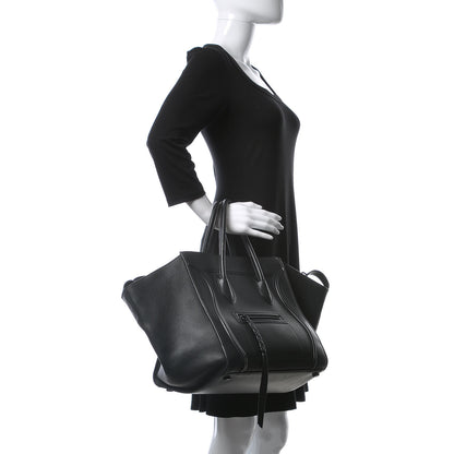 Celine Supple Calfskin Medium Phantom Luggage Black 2 of 18