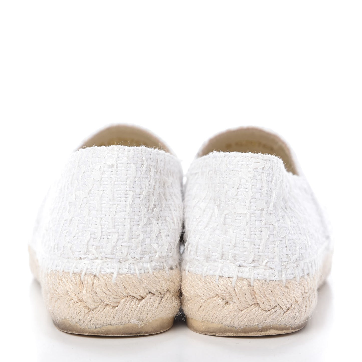 Tweed Patent CC Espadrilles 36 White