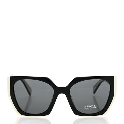 Prada Acetate Sunglasses SPR 15W Black White 2 of 8