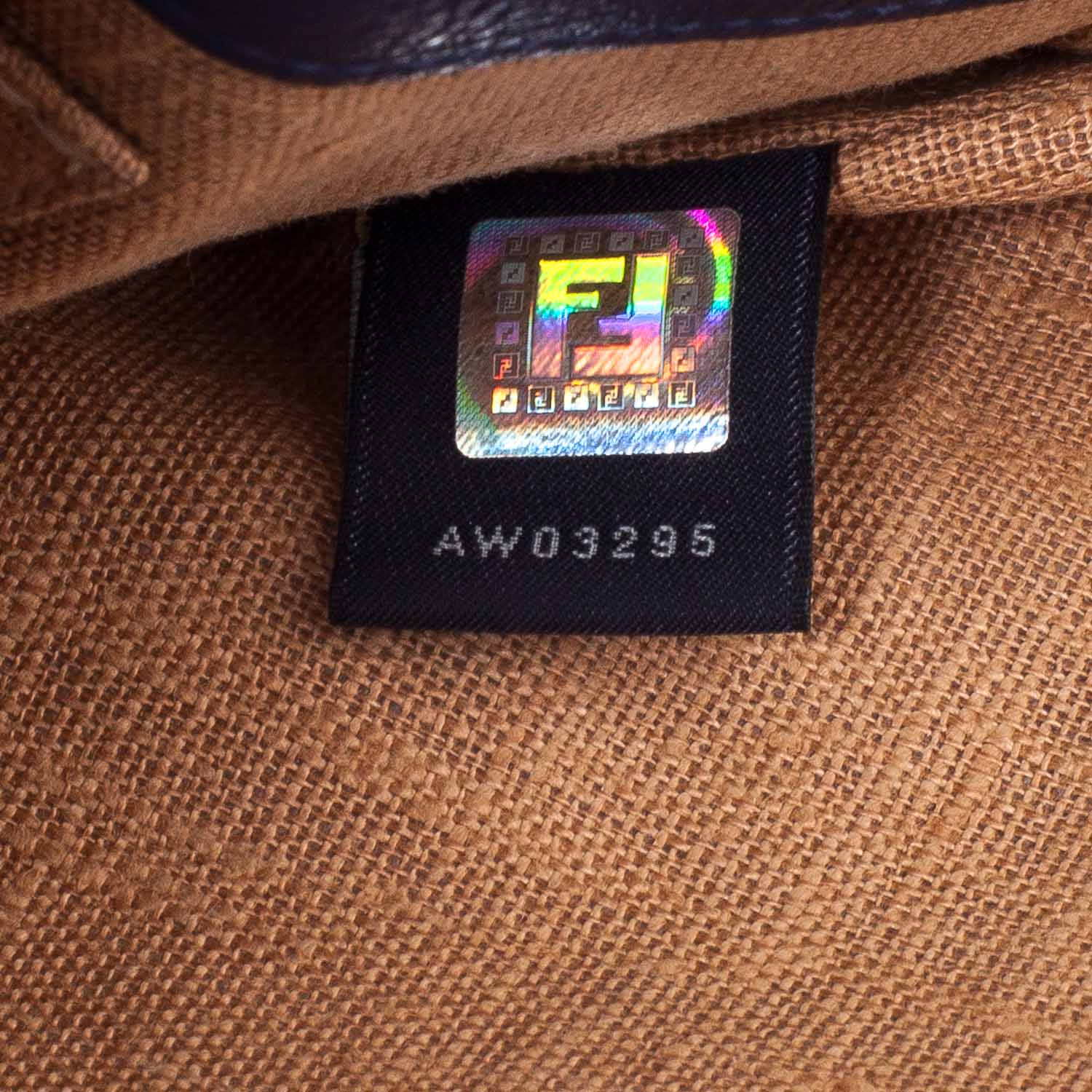 Fendi Suede Calfskin Romano Selleria Secret Code Satchel Blue 8 of 9