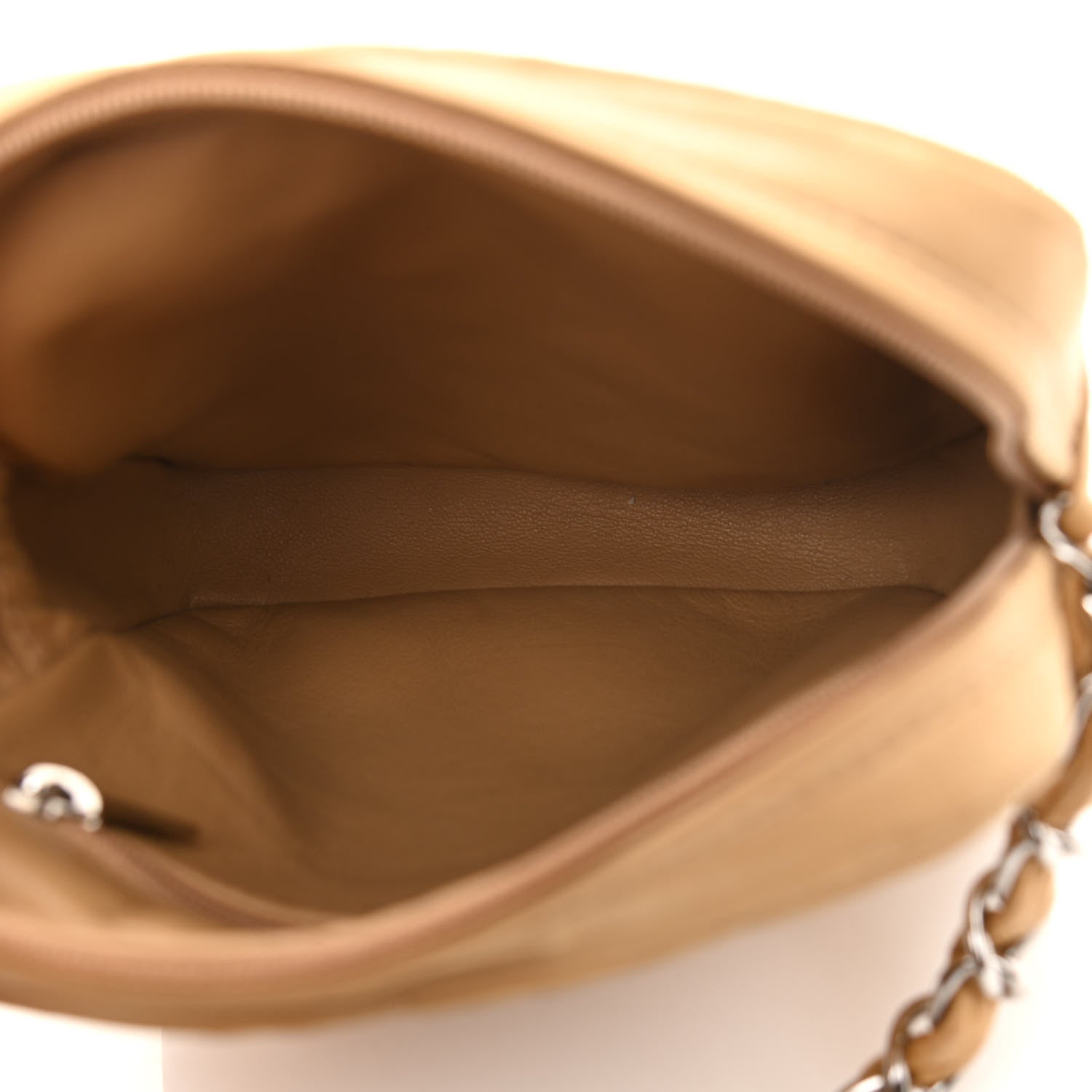Chanel Lambskin Quilted Mini Messenger Bag Beige 5 of 15