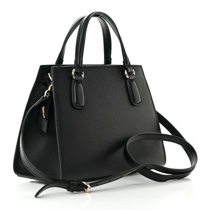 Gucci Pebbled Calfskin Medium Soho Top Handle Satchel Black 3 of 15