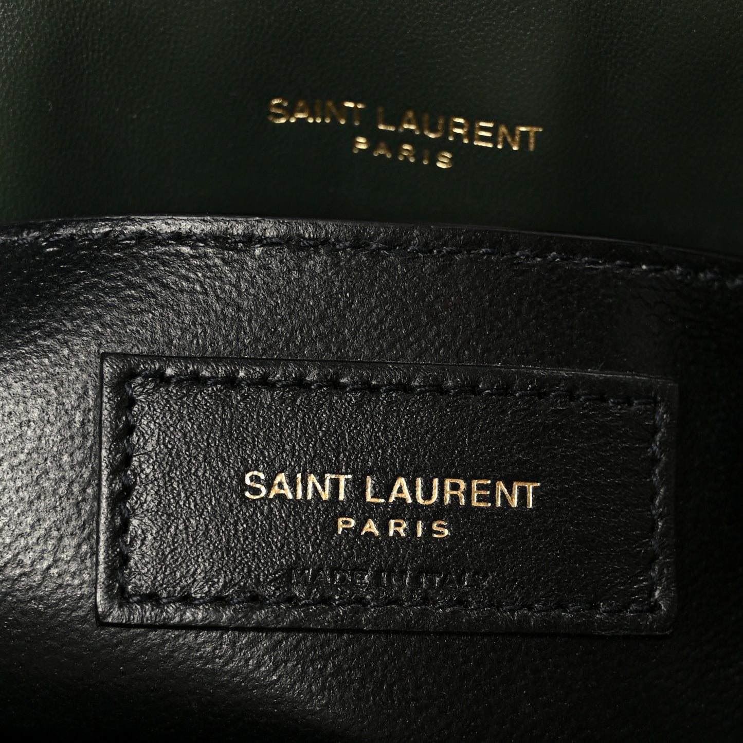 Suede Calfskin Y Quilted Monogram Small Loulou Chain Satchel Green