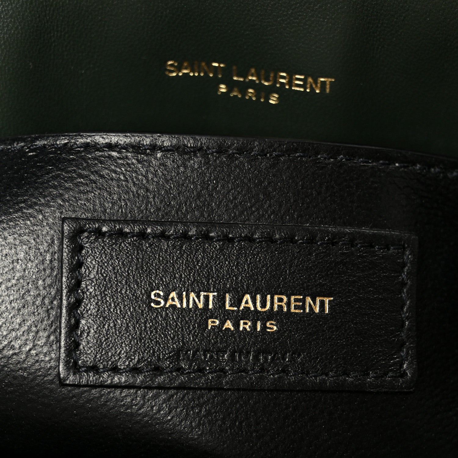 Saint Laurent Suede Calfskin Y Quilted Monogram Small Loulou Chain Satchel Green 7 of 11