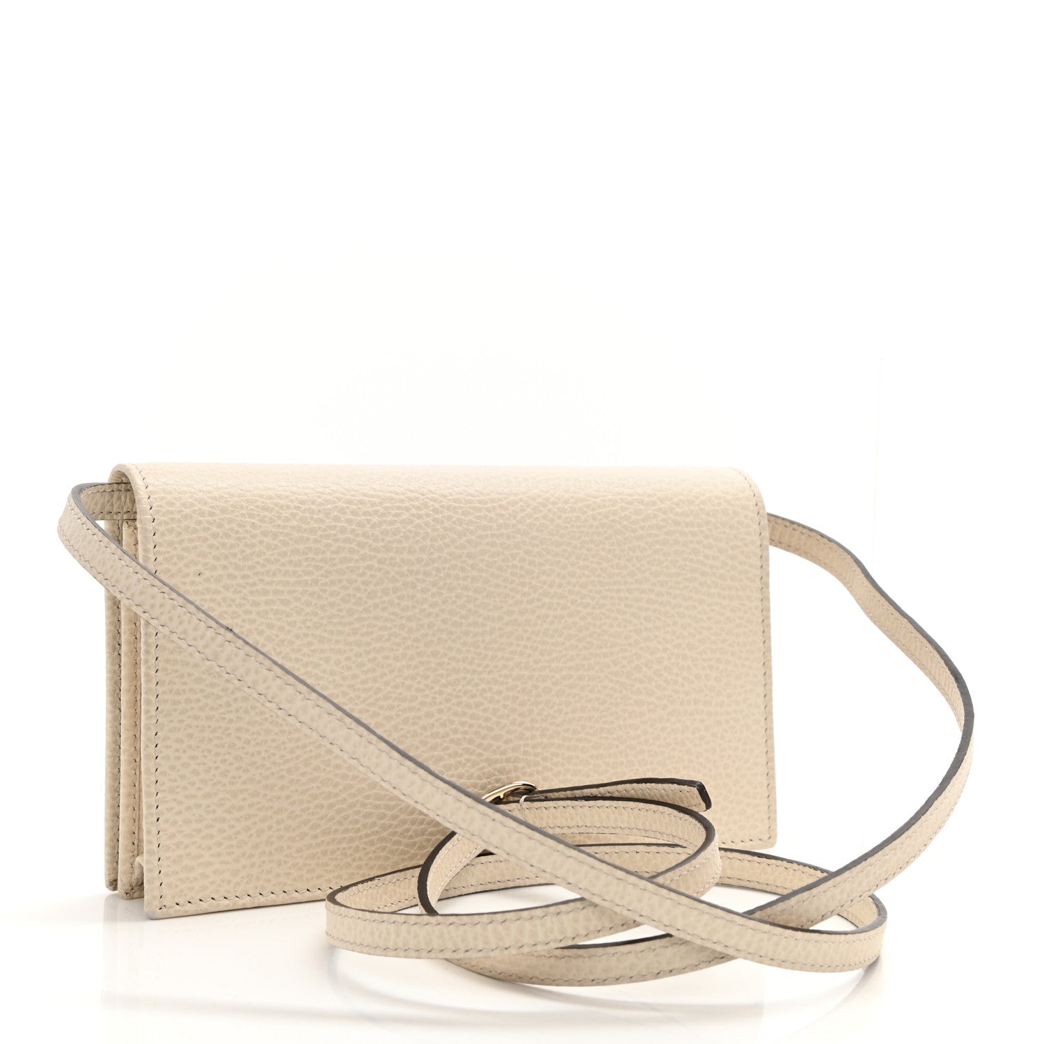 Gucci Dollar Calfskin Mini Swing Wallet Bag Mystic White 5 of 10
