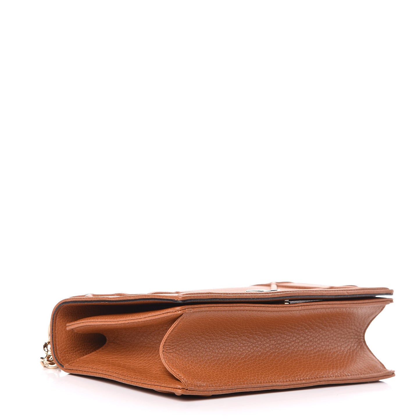 Grained Calfskin Medium Diorama Flap Bag Brown