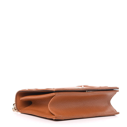 Christian Dior Grained Calfskin Medium Diorama Flap Bag Brown 4 of 10
