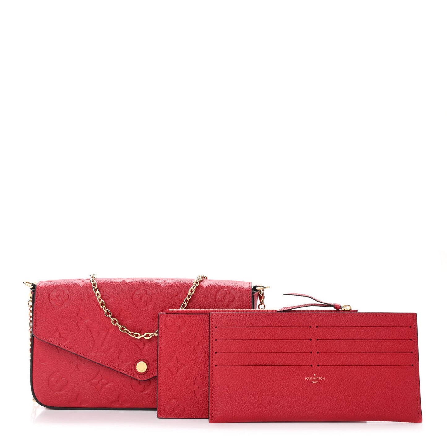 Empreinte Pochette Felicie Chain Wallet Scarlet