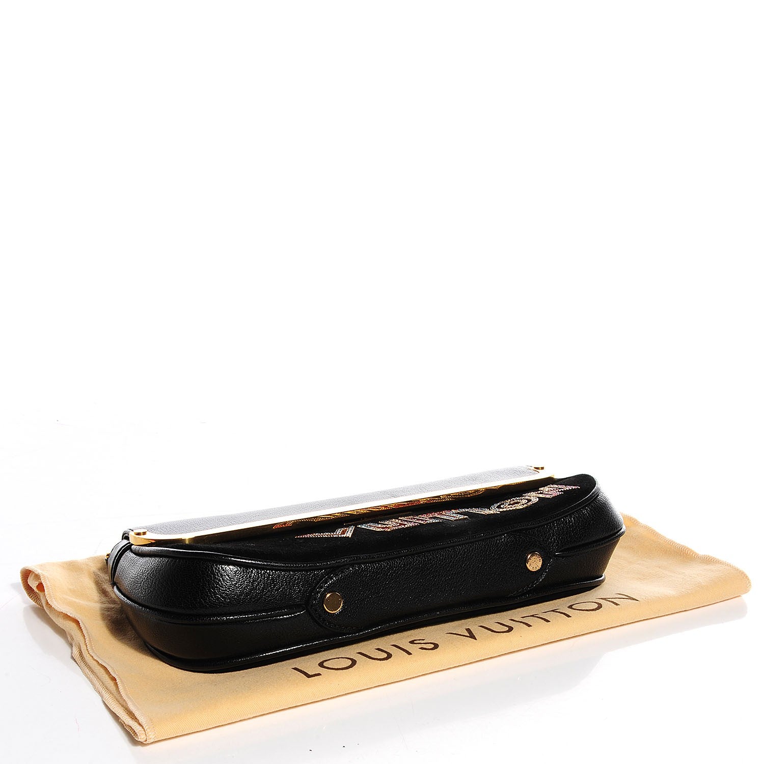 Louis Vuitton Chèvre Suede Crystals Avant Garde Pochette Black 4 of 7
