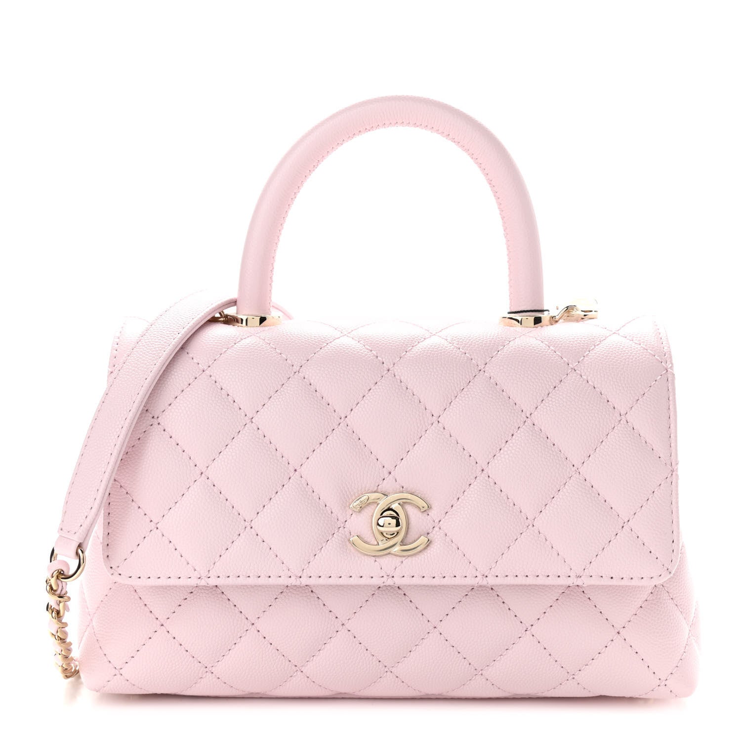 Chanel Caviar Quilted Mini Coco Handle Flap Light Pink 1 of 11