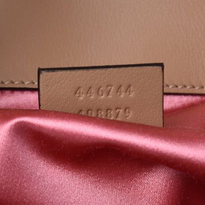 Gucci Metallic Calfskin Matelasse Studded Mini Pearly GG Marmont Shoulder Bag Gold 6 of 7