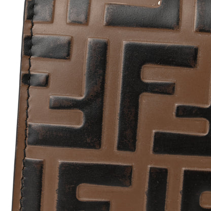 Fendi Vitello Liberty Bi-Color FF 1974 Embossed Small Kan U Shoulder Bag Maya Black 16 of 21