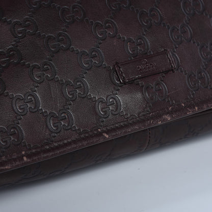 Gucci Guccissima Flap Messenger Bag Dark Brown 14 of 27