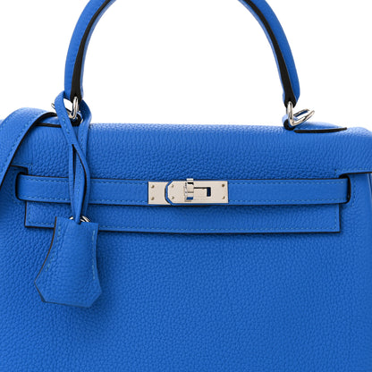 Hermes Togo Kelly Retourne 25 Bleu France 8 of 10