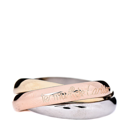 Cartier 18K Pink Yellow White Gold Classic Les Must De Trinity Ring 53 6.25 1 of 5