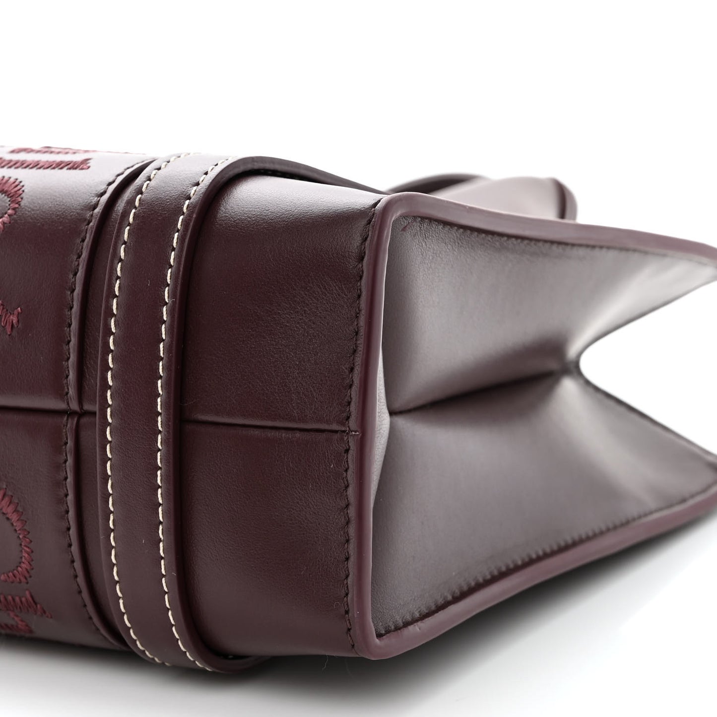 Calfskin Small Woody Tote Deep Violine