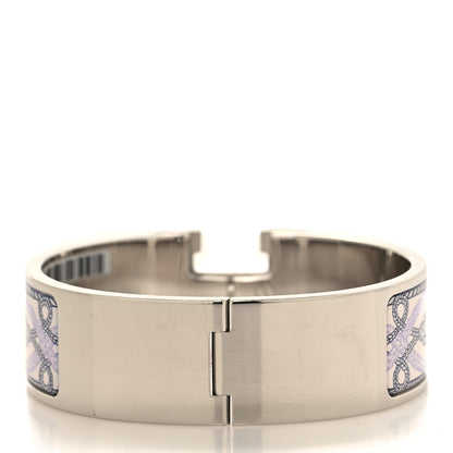Hermes Enamel Wide Grand Apparat Remix Multico Clic Clac H Bracelet GM Lilas 3 of 4