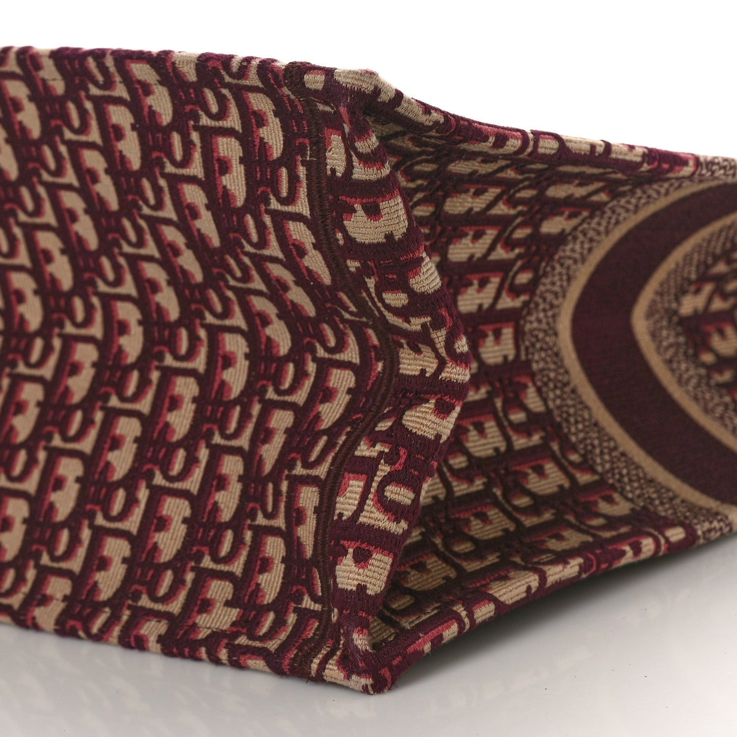 Christian Dior CHRISTIAN DIOR Oblique Large Book Tote Burgundy Multicolor 10 of 15