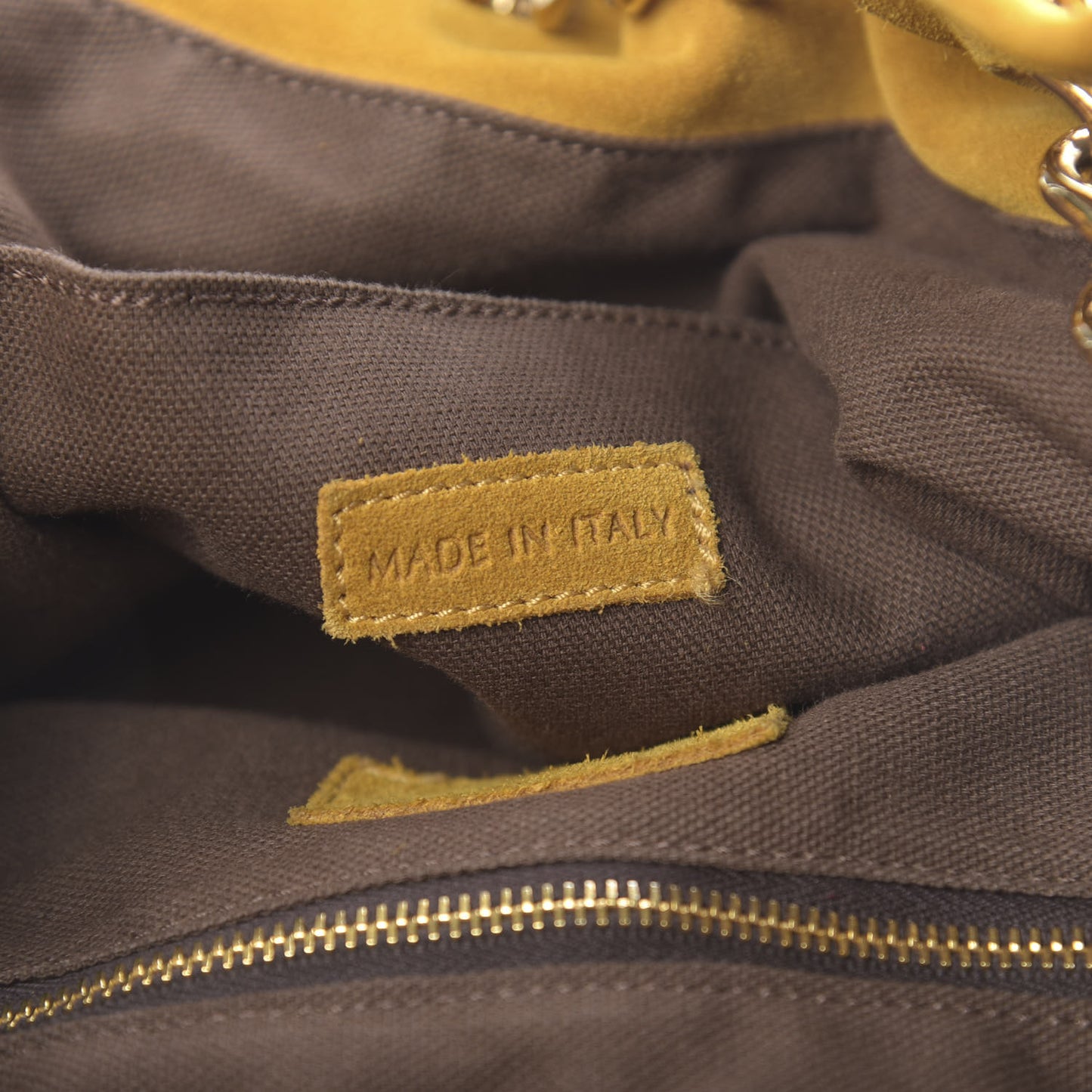 Suede Bucket Bag Yellow
