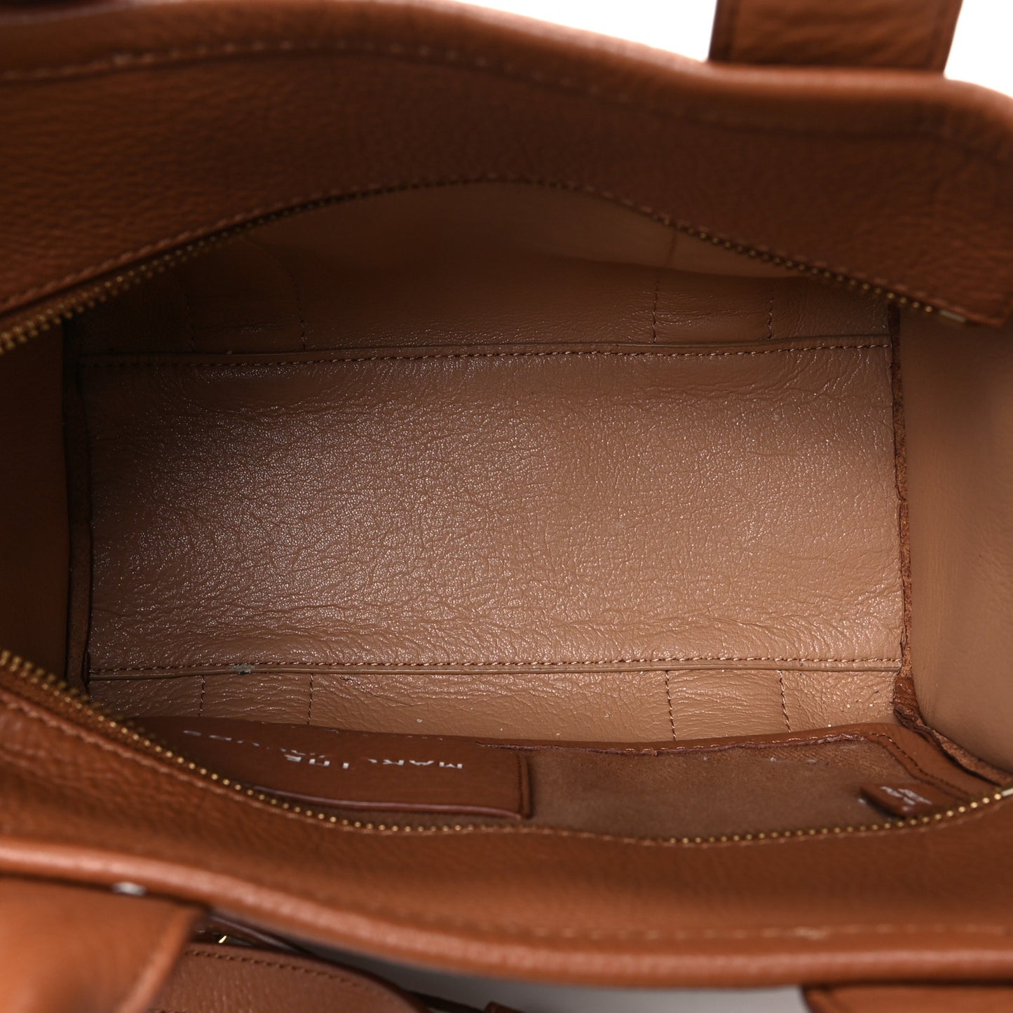 Grained Calfskin Small The Tote Bag Argan Oil