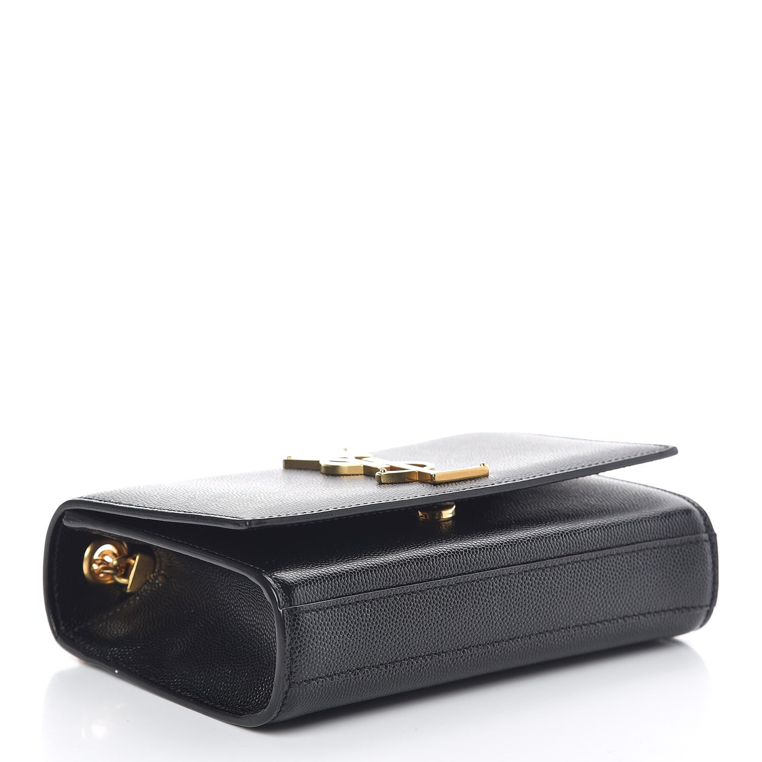 Saint Laurent Grain De Poudre Small Monogram Kate Satchel Black 4 of 8