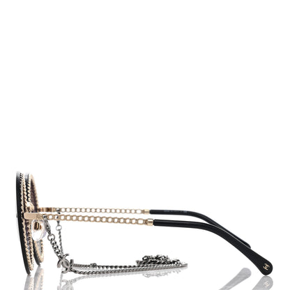 Chanel Round Chain Sunglasses 4245 Gold 3 of 7