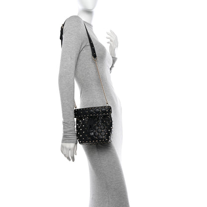 Valentino Garavani Nappa Mini Rockstud Spike Bucket Bag Black 2 of 9