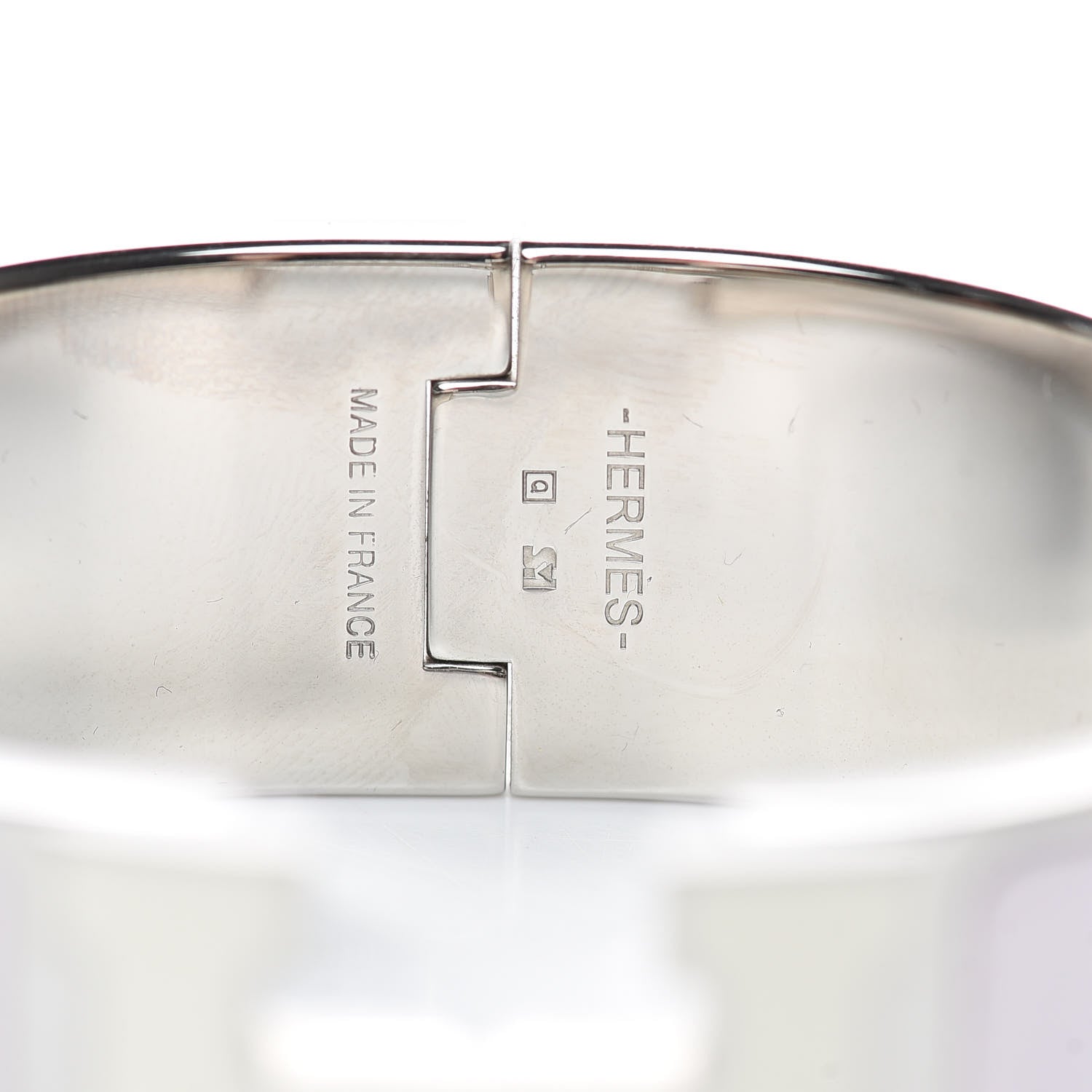 Hermes Enamel Wide Clic Clac H Bracelet PM Rose Nymph White 4 of 6