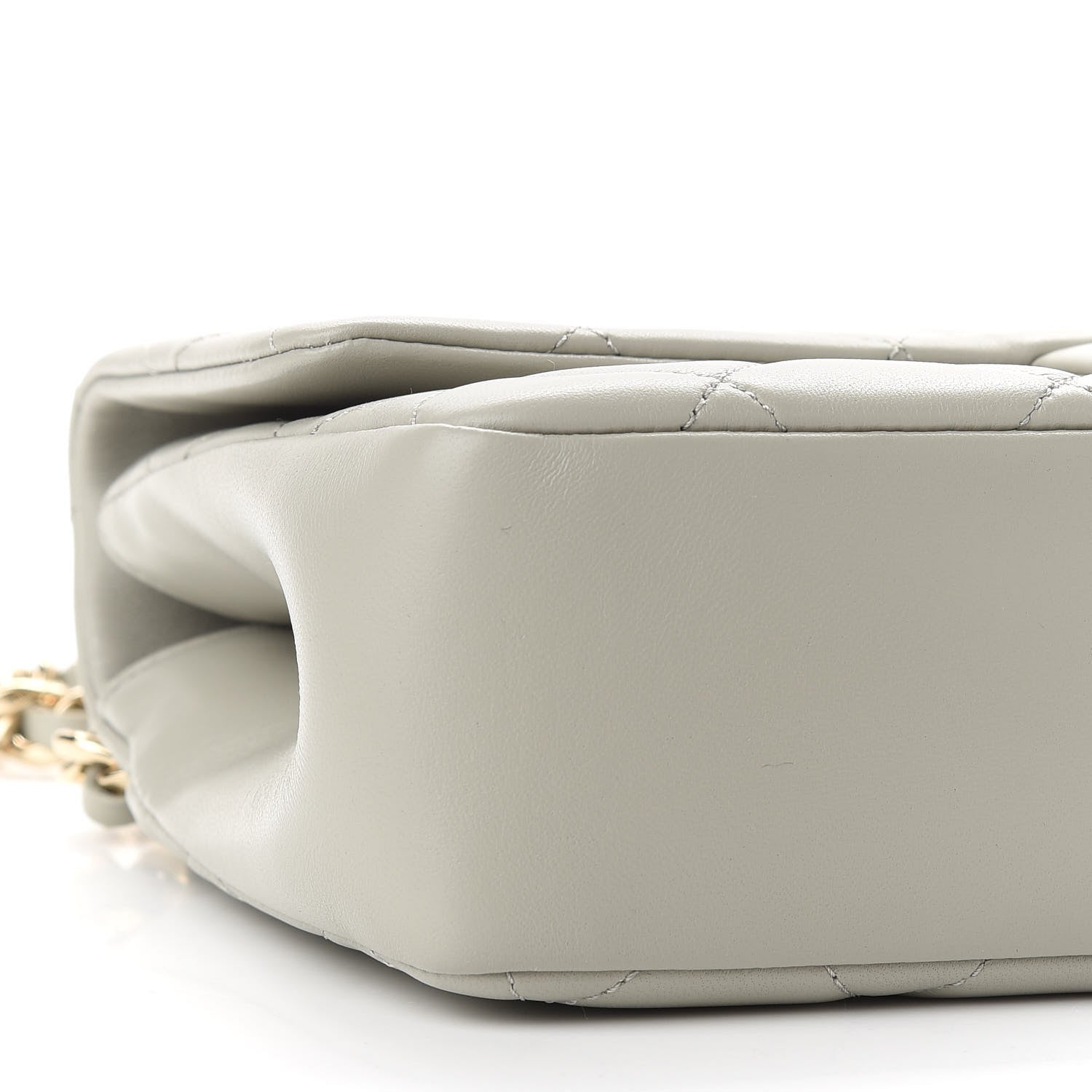Chanel Lambskin Quilted Resin Bi-Color Chain Flap Bag Grey 8 of 9