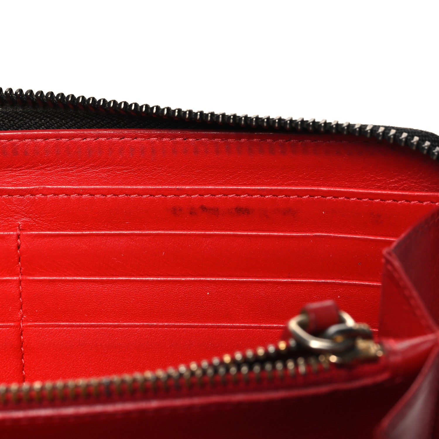 Christian Louboutin Calfskin Panettone Spiked Zip Around Wallet Black 8 of 12