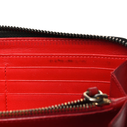 Christian Louboutin Calfskin Panettone Spiked Zip Around Wallet Black 8 of 12