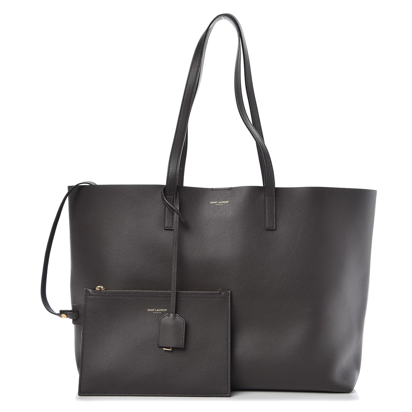 Calfskin Large Shopping Tote Dark Grey