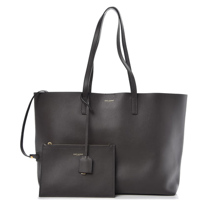 Saint Laurent Calfskin Large Shopping Tote Dark Grey 3 of 15
