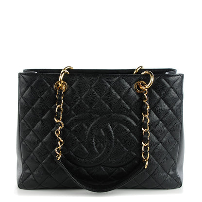 Chanel Caviar Quilted Grand Shopping Tote GST Black 1 of 7