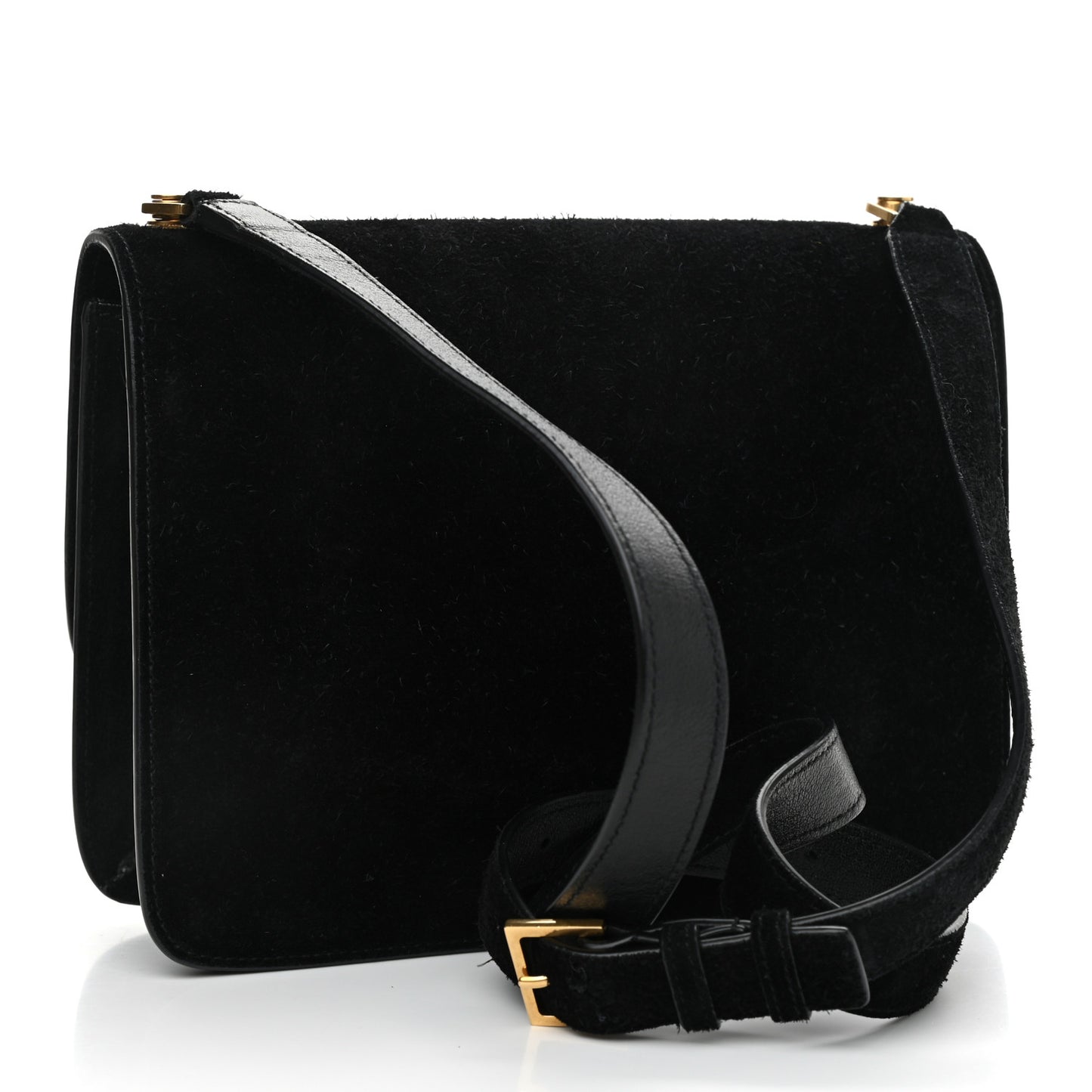 Suede Carre Satchel Black