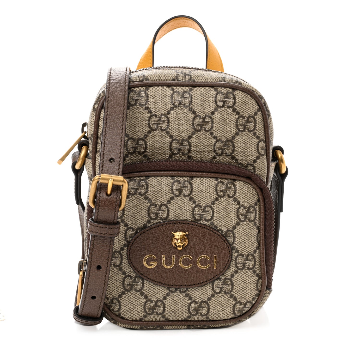 GG Supreme Monogram Mini Neo Vintage Double Zip Messenger Bag Beige New Acero Crop