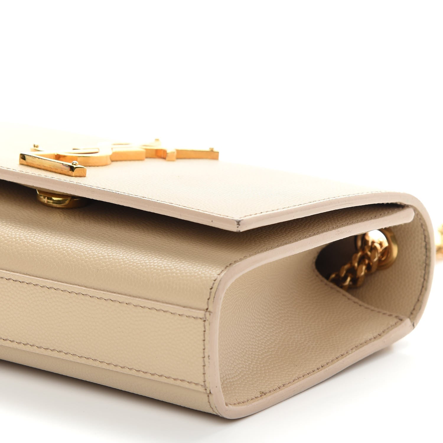 Saint Laurent Grain De Poudre Small Monogram Kate Satchel Nude Powder 8 of 9