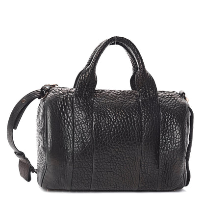 Alexander Wang Pebbled Lambskin Rocco Black Rose Gold Hardware 1 of 9