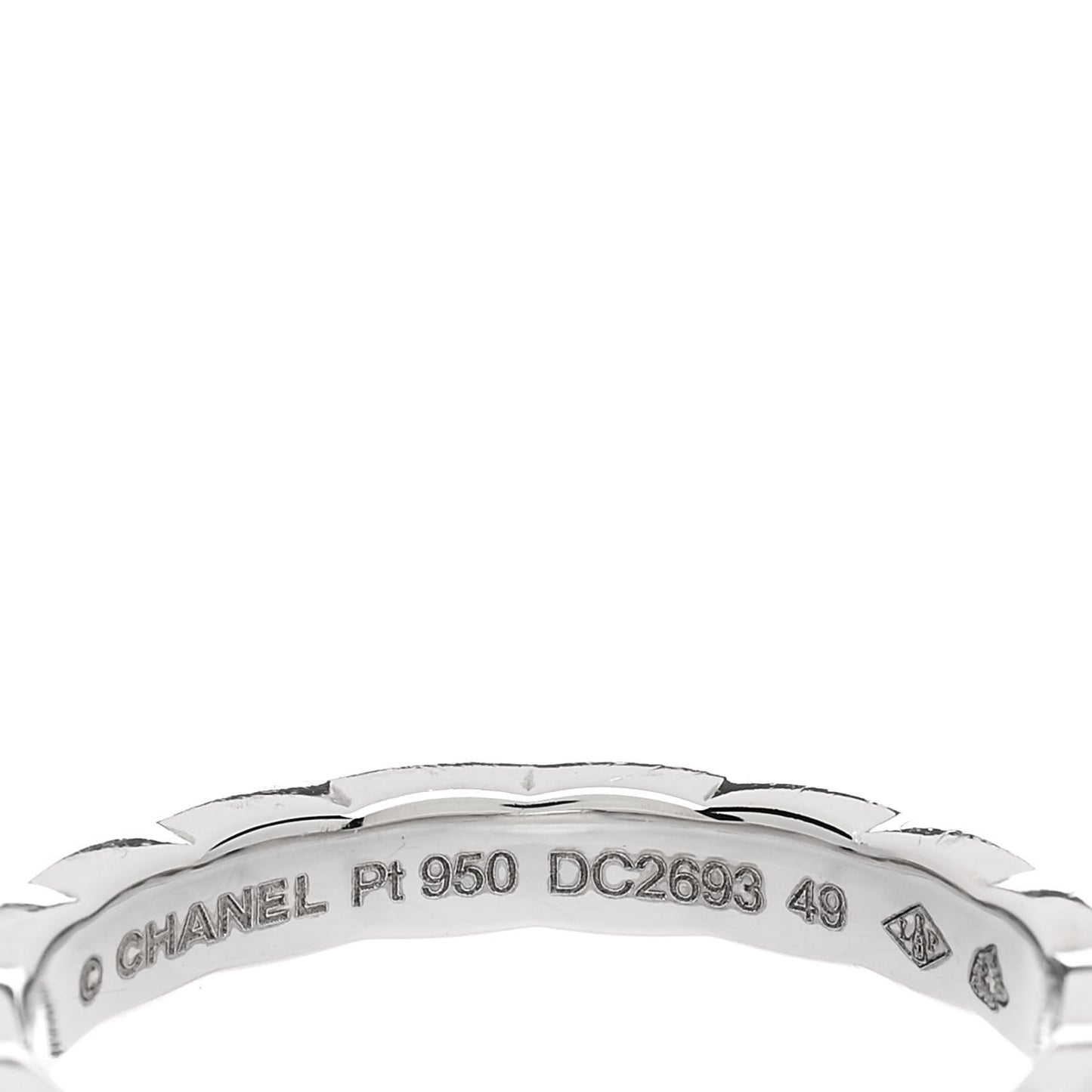 Platinum Diamond Mini Coco Crush Ring 49 4.75